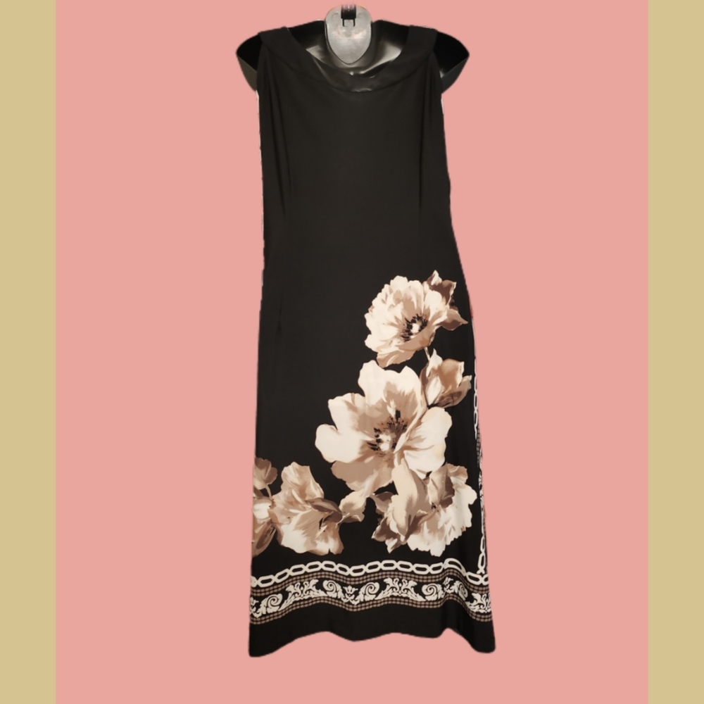 AVENUE SLEEVELESS EMBELLISHED JERSEY DESIGNER DRESS SIZE 22/24 - Picture 3 of 6